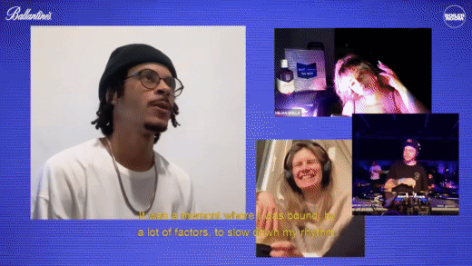 Boiler Room edited footage from one of their recent hybrid music performances, with interviews of the artists and people watching virtually.
