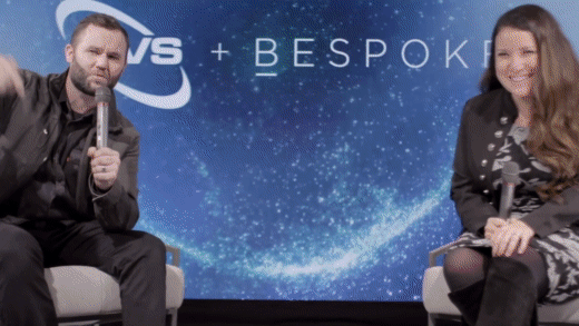 GIF of different hybrid event venue spaces including Bespoke San Fransisco and TCF Center in Detroit