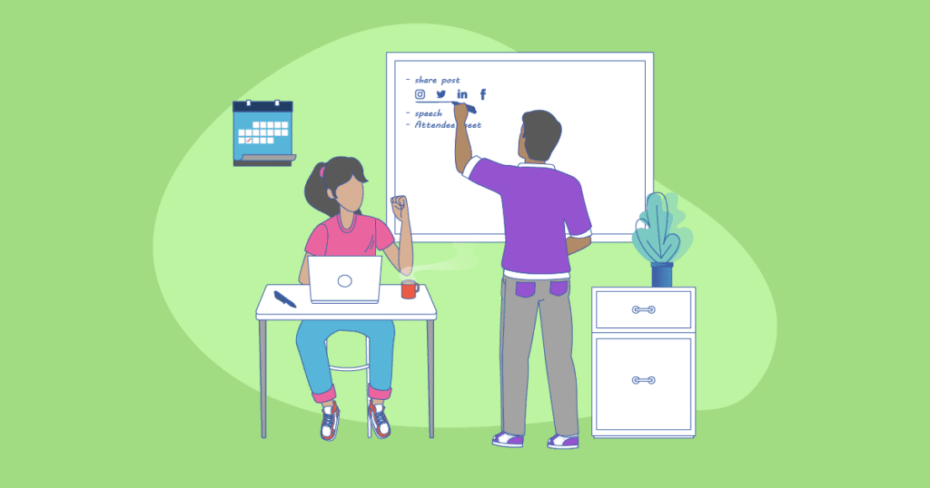 A woman preparing for her events in 2022