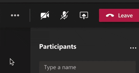 A mouse hovering over the unmute button in a virtual meeting.