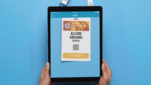 Expo pass lead retrieval on iPad. 