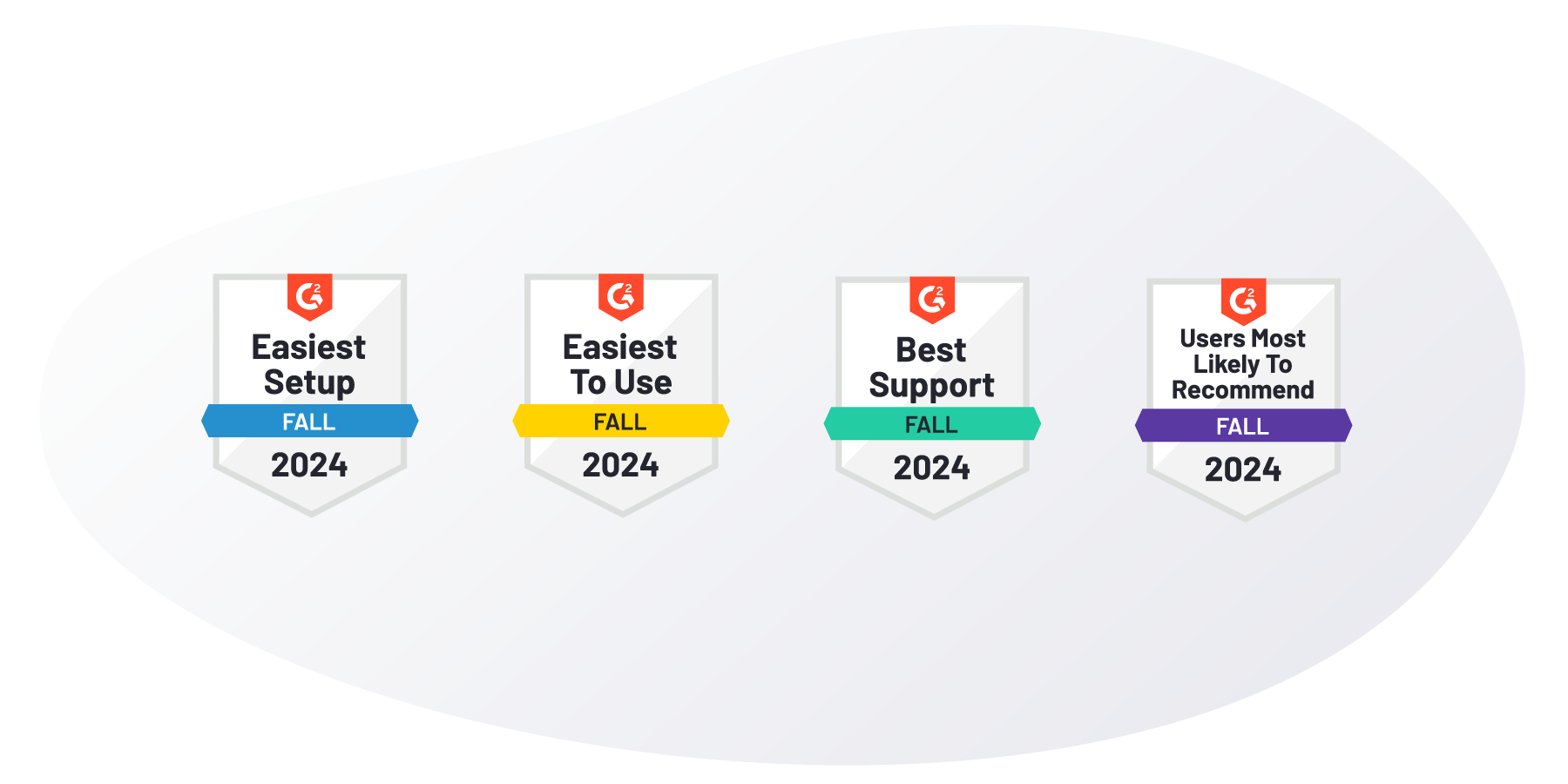G2 Fall 2024 - Easiest Setup, Easiest to Use, Best Support, Most Likely to Recommend
