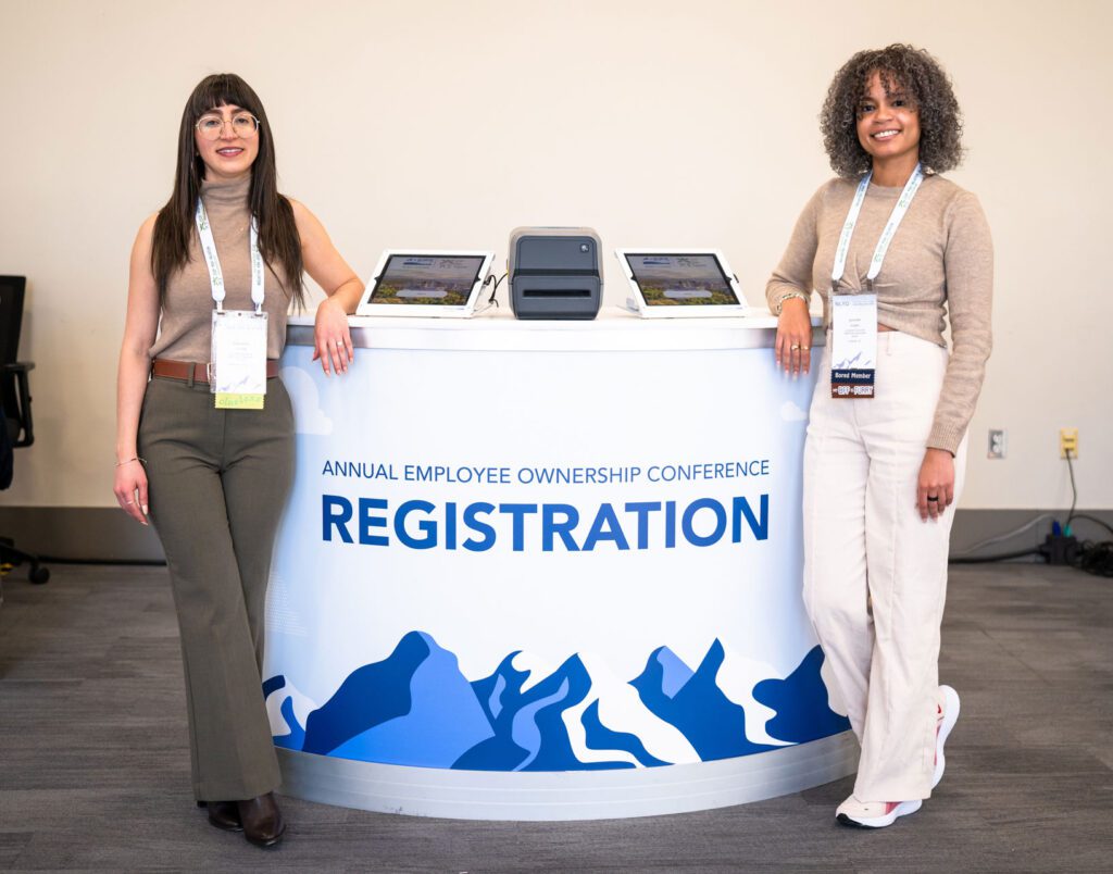 Registration & Badge Printing Table, onsite at NCEO's Annual Conference 2024