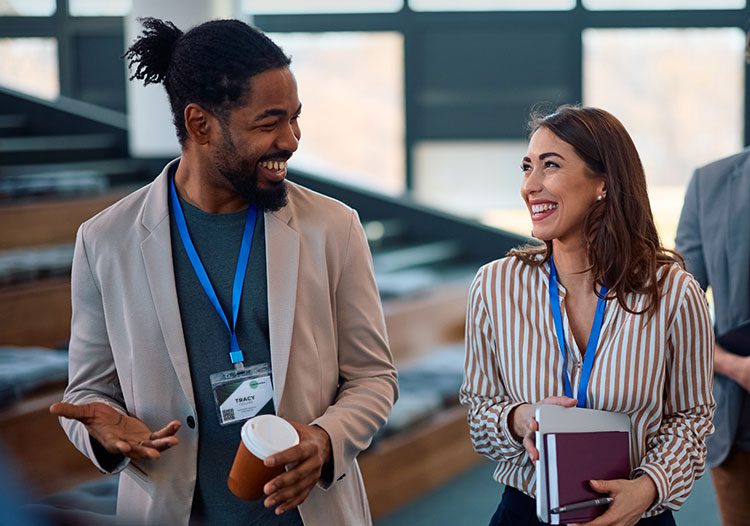 Event Attendees at Conference with On-site Event Badges by Expo Pass