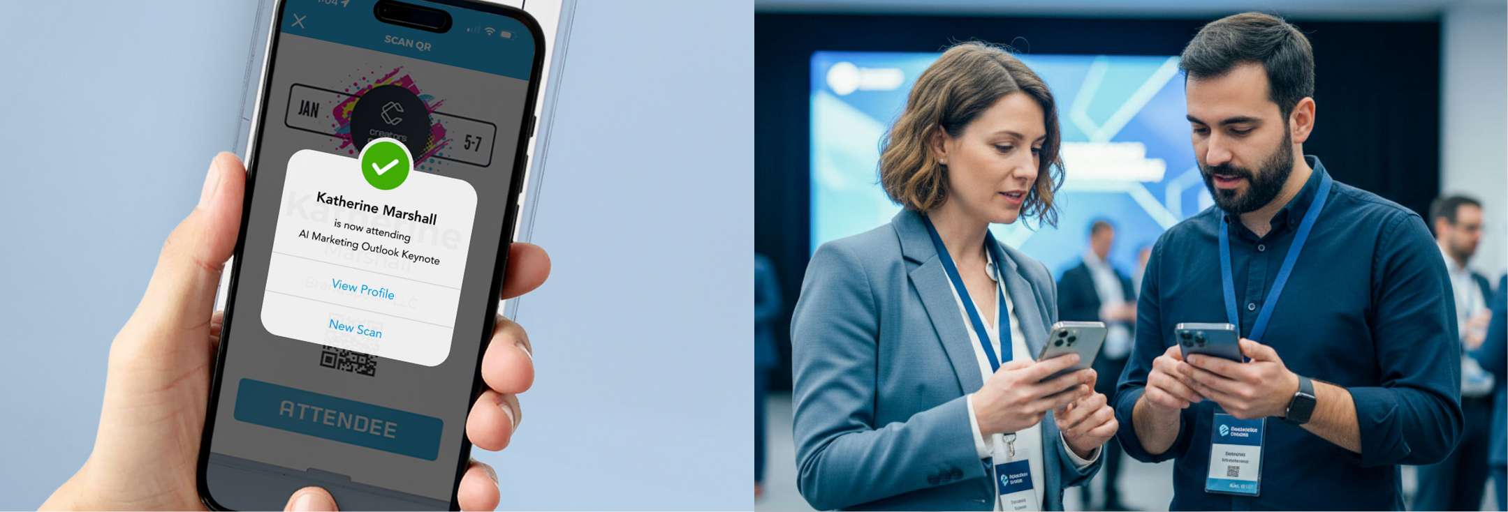 Session Tracking QR Code Attendee Badge - Expo Pass